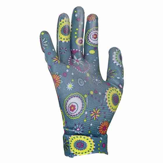 Рукавички трикотажні з частковим ПУ покриттям р8 (сині, манжет) SIGMA (9446561) Київ