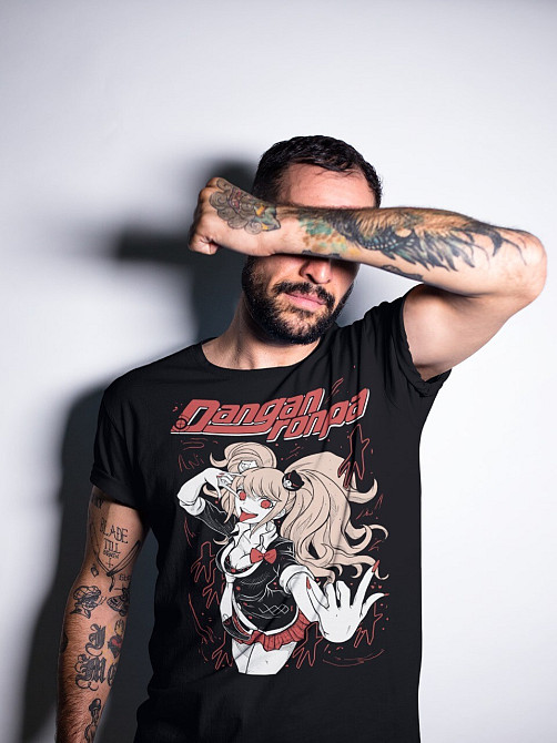 Футболка для мальчика аниме Аниме Джунко Еносхима Данганронпа оверсайз (рост от 165 до 180 ) Черний AnimeJ0102m Днепр - изображение 2