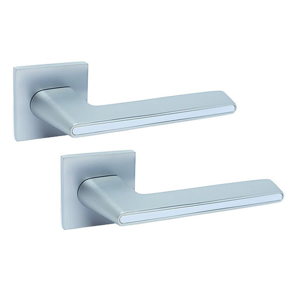 Ручка для дверей на квадратній розетці Кедр Ультра 21.190 MBP/WH чорний матовий з білою вставкою Київ - фото 1