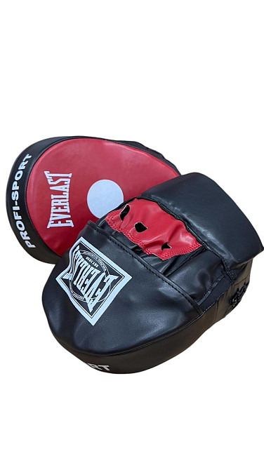 Лапа боксерская Изогнутая (2шт) стрейч EVERLAST Вишнёвое - изображение 1