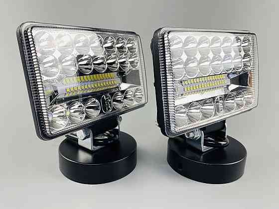 Фара LED квадратная 108W 6000K (36 диодов) (12.7см х 8.9см) (ближний + дальний)ОБЛЕГЧЕННЫЙ КОРПУС! Мукачево