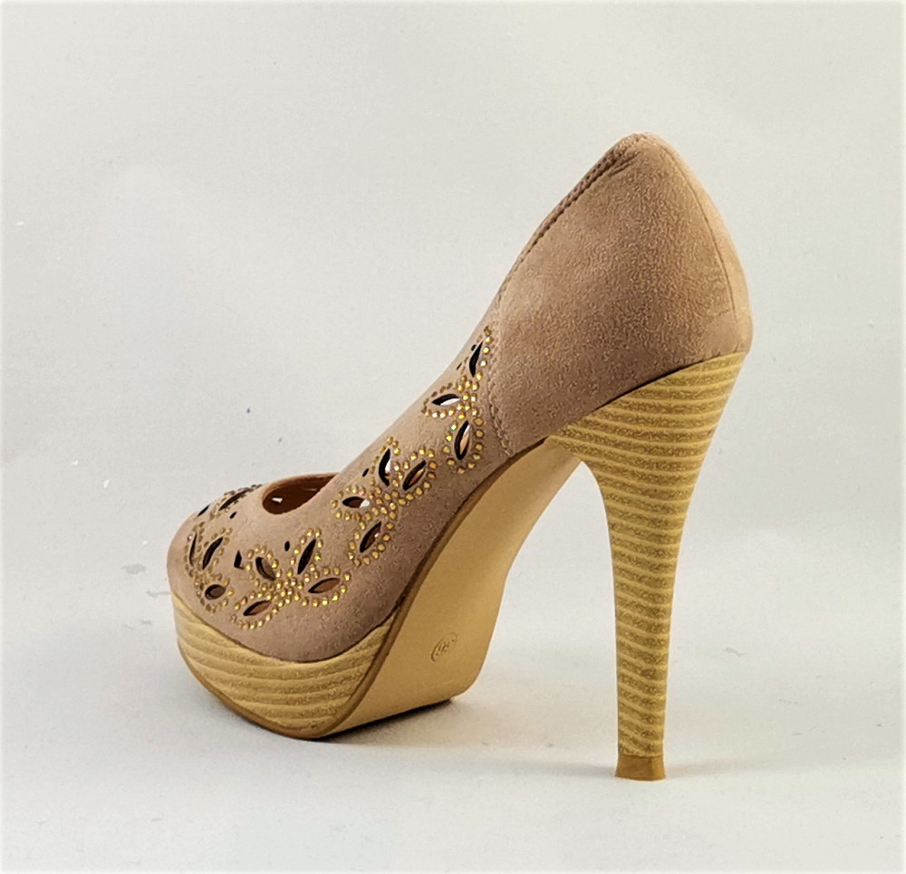 Жіночі Бежеві Туфлі на Каблуку Шпильке Замшеві Модельні (розміри: 36,37,38,39,40,41) - 37-1 Дніпро - фото 3