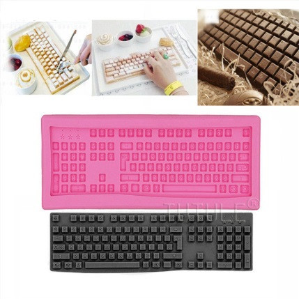 Молд силиконовый Клавиатура 51 на 145 мм розовый Киев - изображение 4