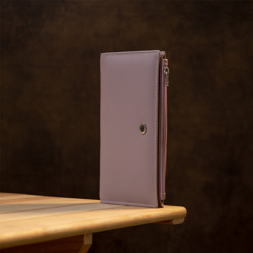 Женский кожаный кошелек ST Leather 19384 Лиловый Киев - изображение 2