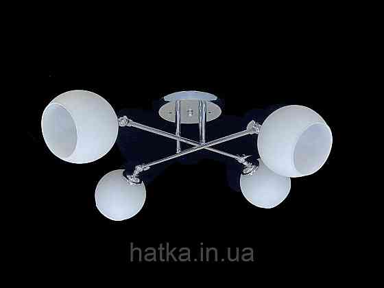 Подвесная люстра на 4 плафона 91176B/4 хром Киев