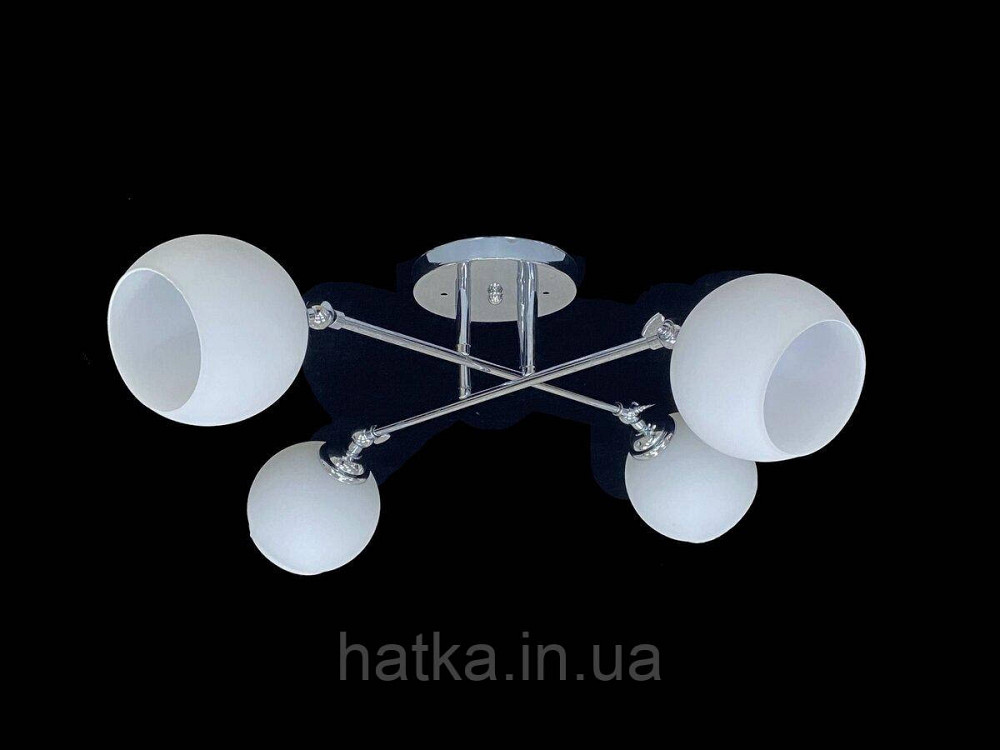 Подвесная люстра на 4 плафона 91176B/4 хром Киев - изображение 1