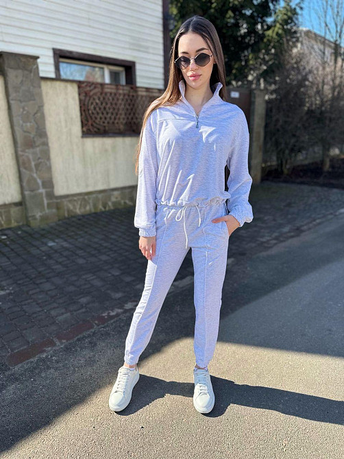 Жіночий стильний повсякденний костюм двійка двонитка Одеса - фото 1