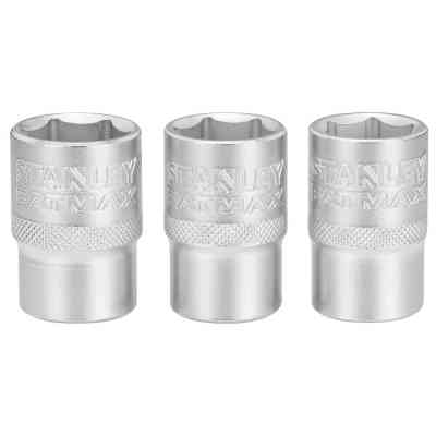 Набор головок Stanley торцевых 1/2" Maxi Drive, с шестигранным профилем, 3 шт: 17, 18, 19 мм. (FMMT17094-0) Винница