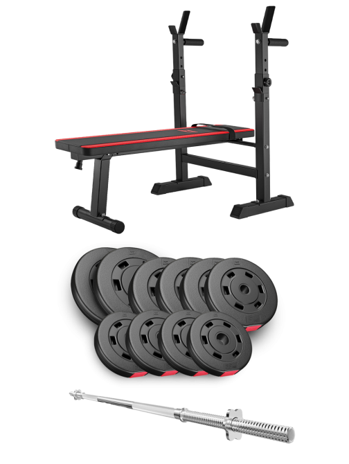 Набір Hop-Sport Premium 59кг з лавою HS-1080 та штангою Київ - фото 1