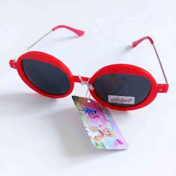Окуляри дитячі сонцезахисні червоні круглі Київ
