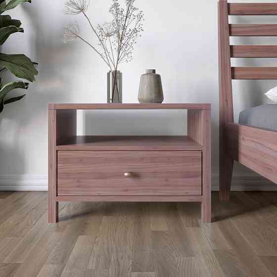 Тумба прикроватная из дерева Mebigrand Детройт 60х44х40 см Орех лесной (MBG-21390) Днепр