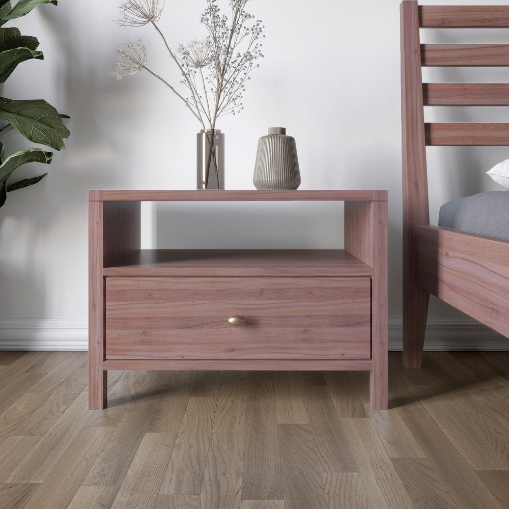 Тумба прикроватная из дерева Mebigrand Детройт 60х44х40 см Орех лесной (MBG-21390) Днепр - изображение 1