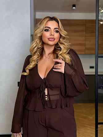 Жіноча стильна кофточка шифон Шоколад, 42/44 Одеса