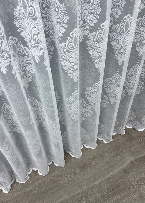 Тюль жакард "Преміум" колір білий 1678т Київ - фото 6