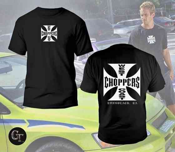 Футболка West Coast Choppers с байкерским принтом XS, Белый Черновцы