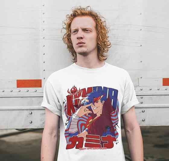Футболка аниме Тенген Топпа Гуррен Лаганн оверсайз (S/M/L) Черний AnimeJ1045 Днепр