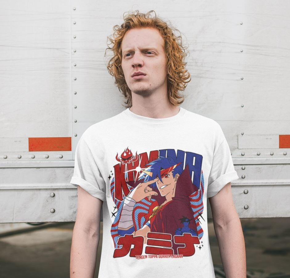 Футболка аниме Тенген Топпа Гуррен Лаганн оверсайз (S/M/L) Черний AnimeJ1045 Днепр - изображение 4