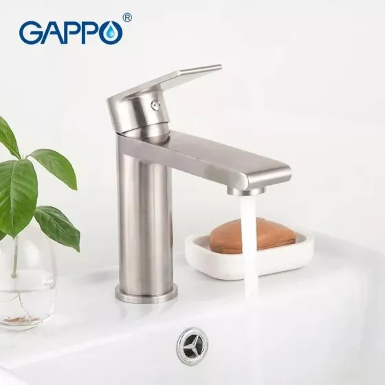 Змішувач для умивальника GAPPO G1099-20 сатин Київ