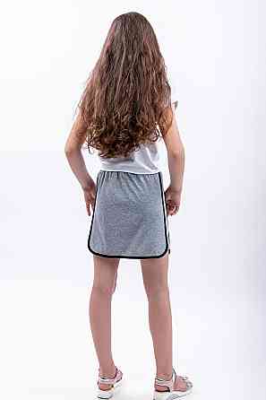 Юбка для девочек, серый меланж, летняя , топ Крохатушка одяг Киев