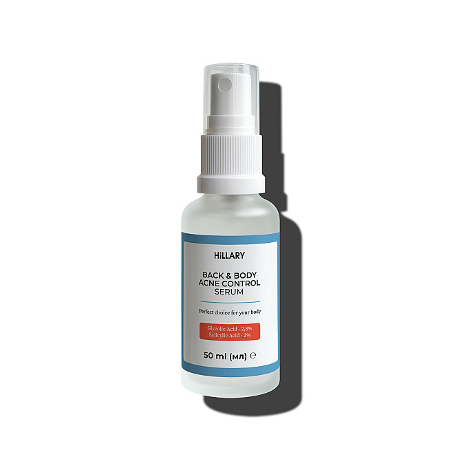 Сироватка для проблемної шкіри з саліциловою кислотою Back & Body Acne Control serum Hillary 50 мл Вінниця - фото 1