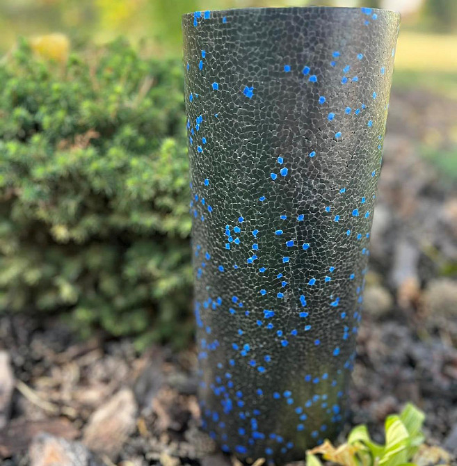 Масажний ролик (роллер) гладкий PowerPlay PP-4347 EPP Foam Roller Чорно/Синій (33x14см.) Каменское - изображение 7