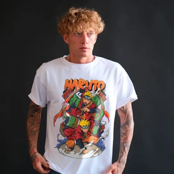 Футболка для подростка мальчика с принтом Наруто Режим Відлюдника W Размер 160 Anime10058 Днепр