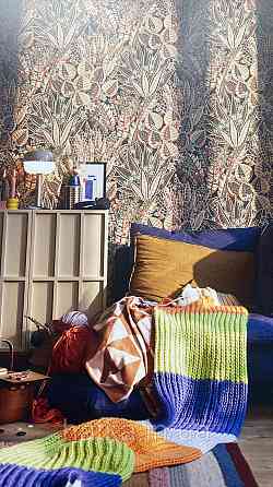 Шпалери вініл на флізеліні AS creation Metropolitan stories By Time 0,53х10 джунглі листя бордо зелені Київ