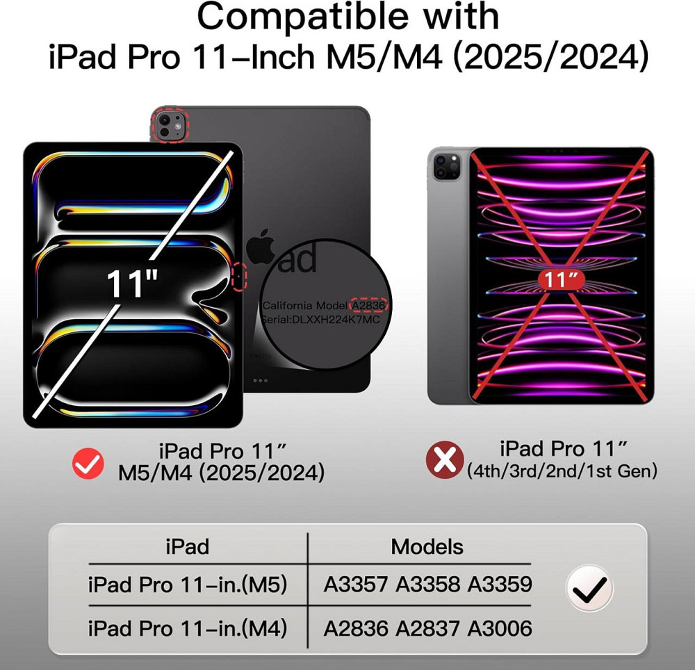 Чохол JETech для iPad Pro 11-Inch M5/M4 2025/2024 (6th/5th Generation) Днепр - изображение 5