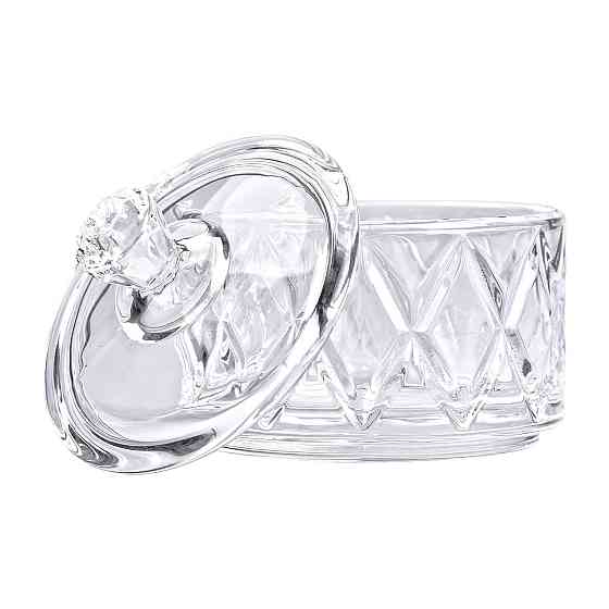 Цукерниця з кришкою Ø 6.5 см ваза цукерниця кругла скляна HP-YH-28 Київ