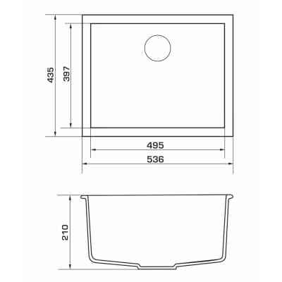 Мийка кухонна GRANADO UNDER TOP MAX grafito (gr3009) Вінниця