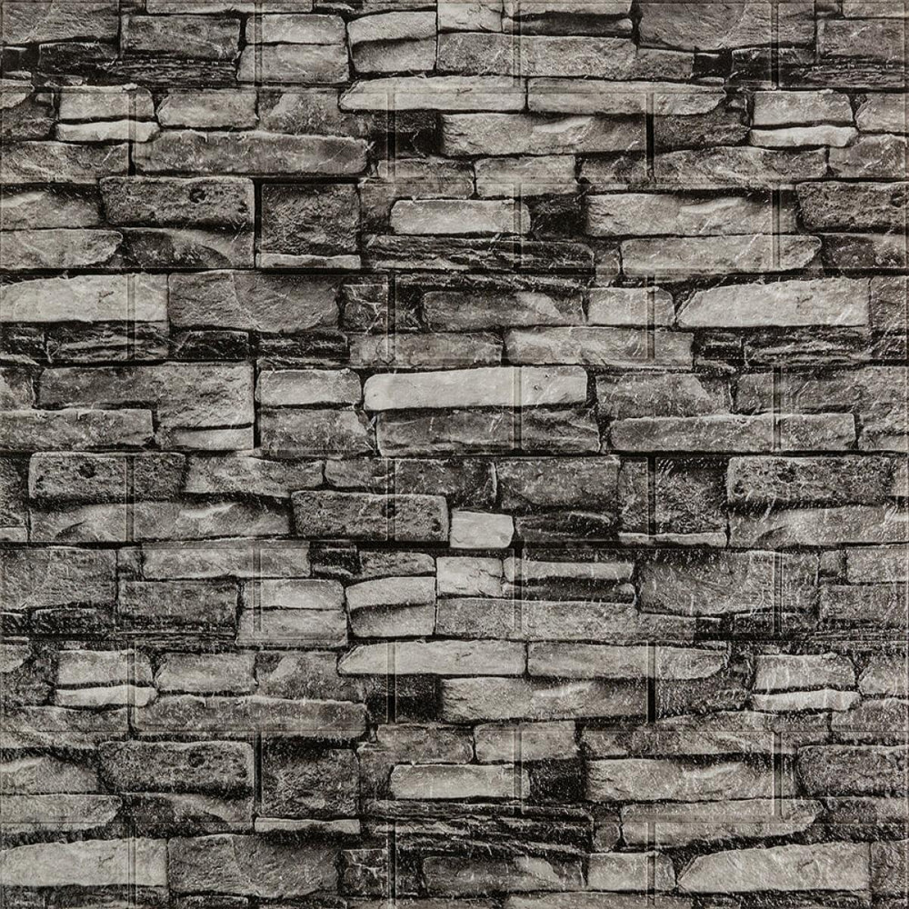 Самоклеюча 3D панель 700x770x3мм Графітовий (59-3) SW-00001481 Дніпро - фото 1