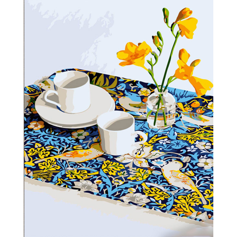 Набір для розпису по номерах Барвисте чаювання Strateg розміром 40х50 см (DY405), шт Київ - фото 1