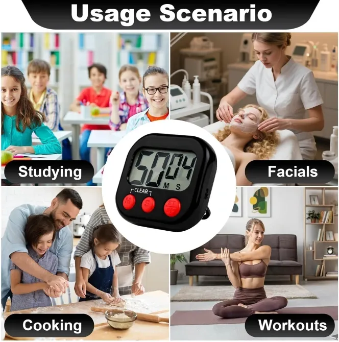 Таймер, секундомер для кухні, навчання, спорту, тренувань, йоги, медитації, фітнесу, бігу, ігор, салону краси Харків - фото 6