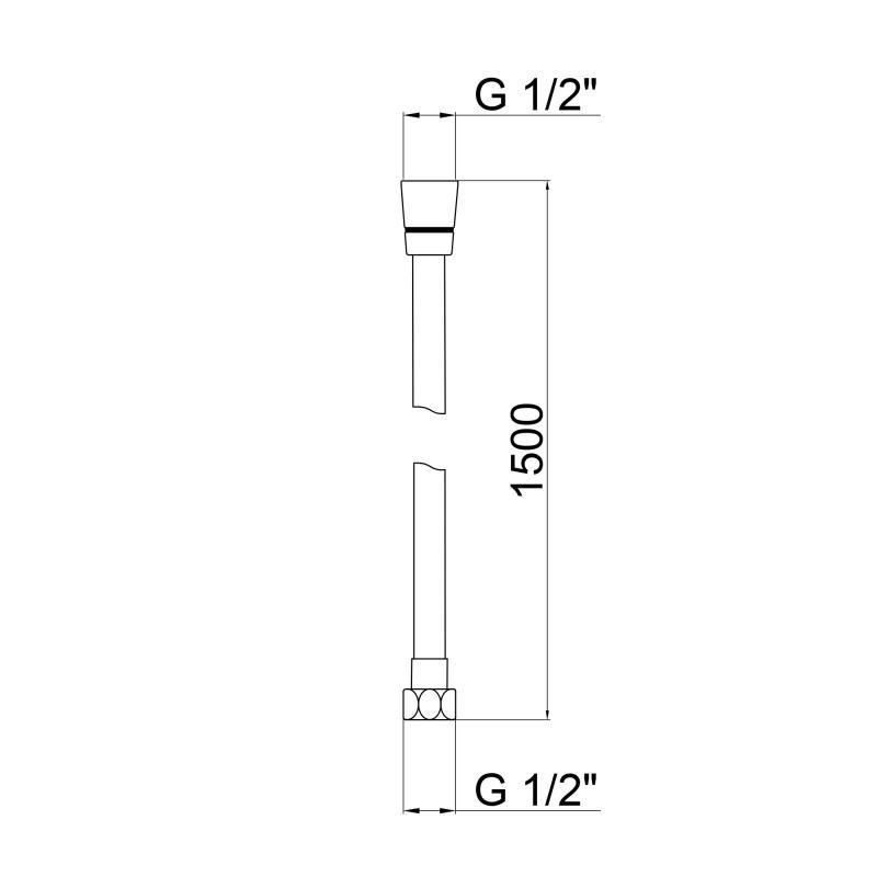 Шланг для душа из нержавеюще стали Lidz Niagara 30 1,5 м LDNIA30NKS28541 Nickel Харьков - изображение 2