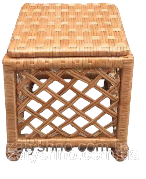 Пуфик плетеный из лозы квадратный Киев - изображение 1