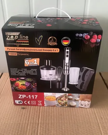 Блендер погружной домашний кухонный 6в1 Zepline ZP-117 1500Вт блендер, измельчитель, миксер Коломыя