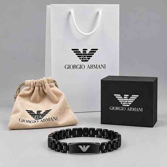 Мужской фирменный браслет Armani (20114) Киев