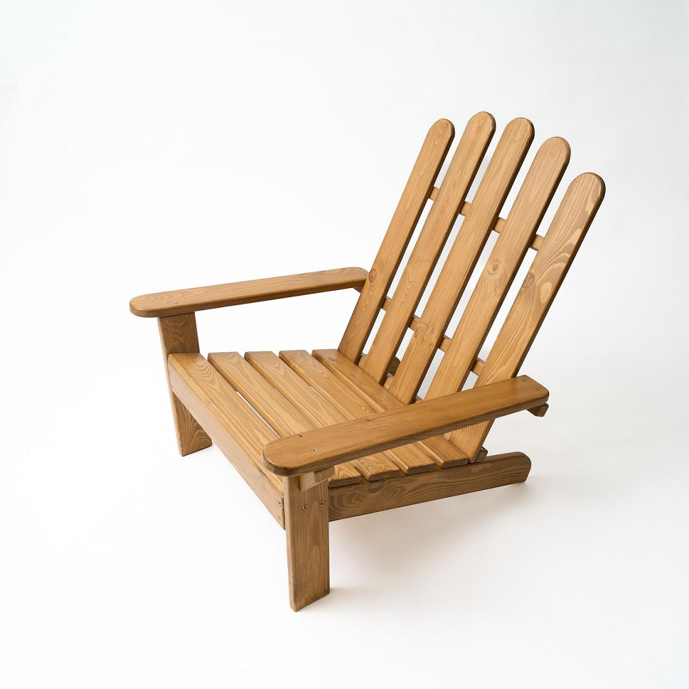 Кресло дачное деревянное складное шезлонг для зоны отдыха дома, дачи, сада, веранды из сосны, цвет дуб Каменец-Подольский - изображение 7