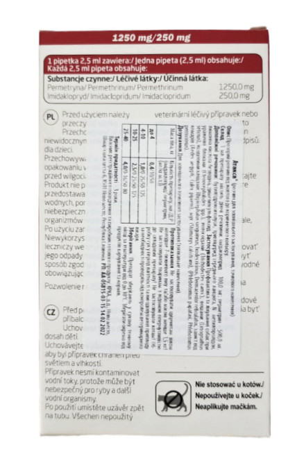 Атакса (Ataxxa) краплі для собак від 10 до 25 кг проти бліх, кліщів, вошей, волосоїдів (2,5 мл 1 піпетка) KRKA Вінниця - фото 2