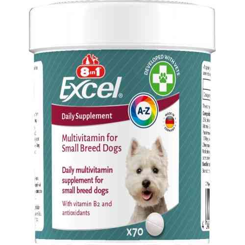 Витамины 8in1 Excel Multi Vitamin Small Breed для собак мелких пород мультивитамин 70 шт Киев