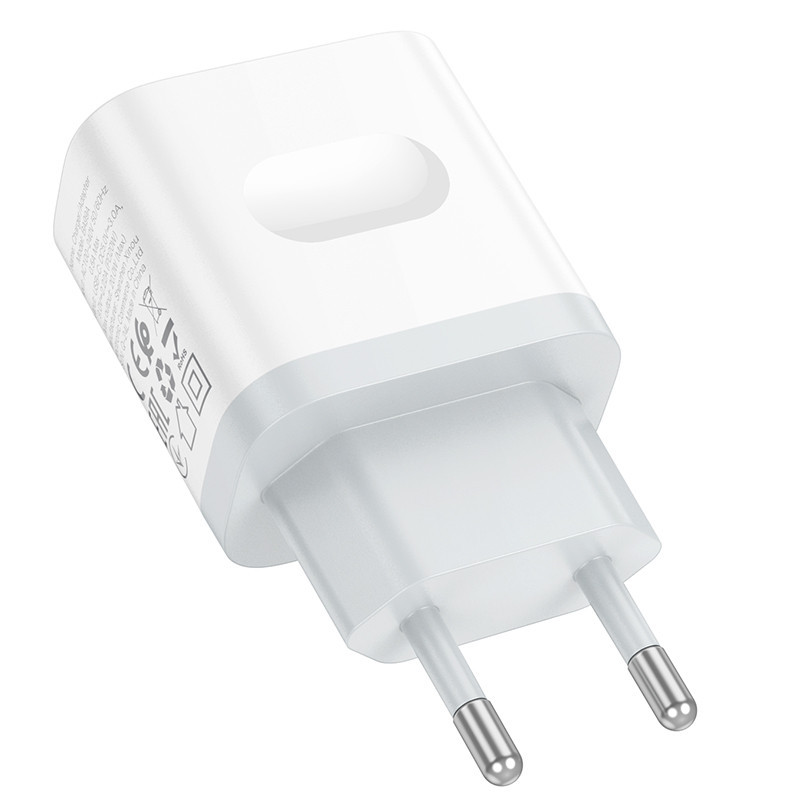 Мережевий зарядний пристрій BOROFONE BA99A Breeze single port PD20W charger White Киев - изображение 1