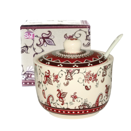 Цукорниця Орнамент з ложкою 450мл d11см/h7,5см 2242-15 S&T Житомир - изображение 1