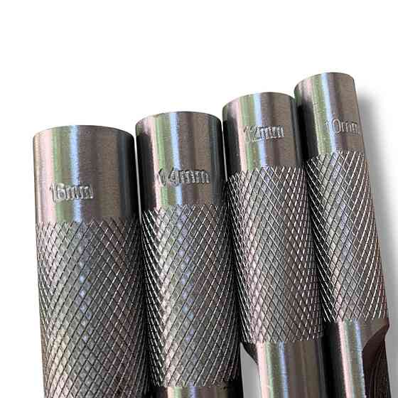 Набір просічок по шкірі та гумі 3–8 мм (5 шт) — міцні сталеві пробійники для отворів Харків