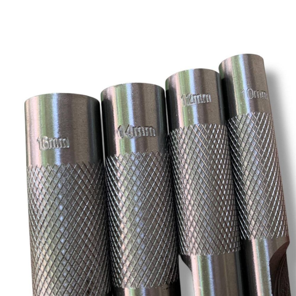 Набір просічок по шкірі та гумі 3–8 мм (5 шт) — міцні сталеві пробійники для отворів Харків - фото 2