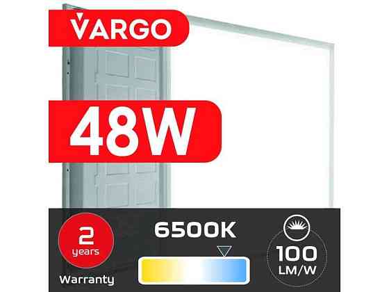 Панель світлодіодна вбудована 48W 6500K Квадратна 595х595 4800lm (V-111138) ТМ VARGO Київ