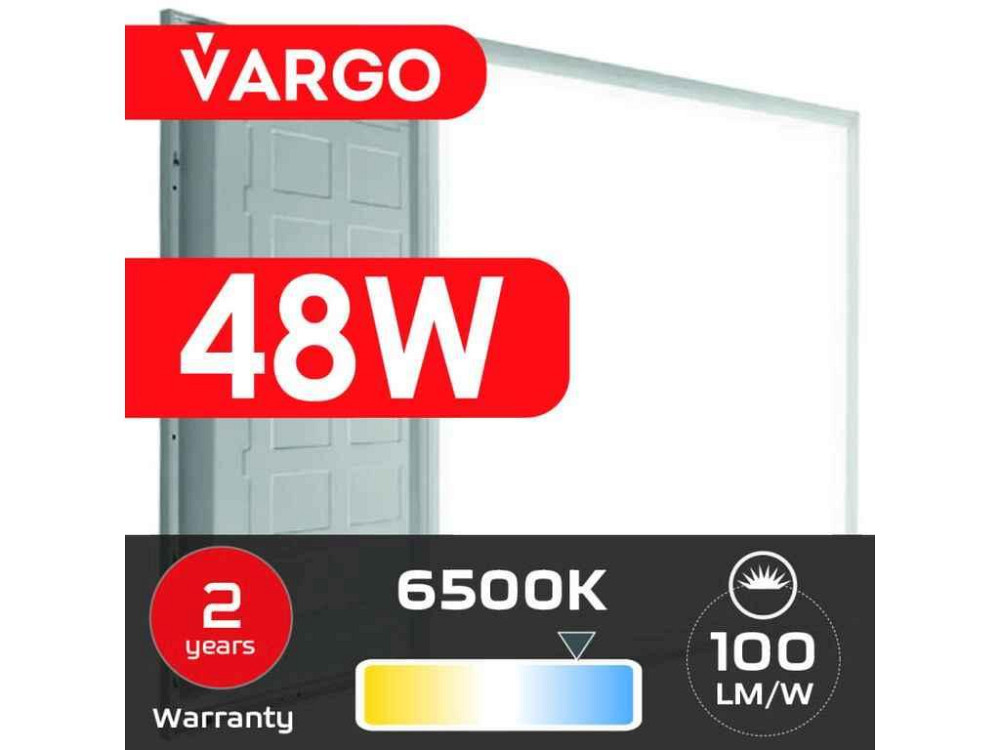 Панель светодиодная встроенная 48W 6500K Квадратная 595х595 4800lm (V-111138) ТМ VARGO Киев - изображение 1
