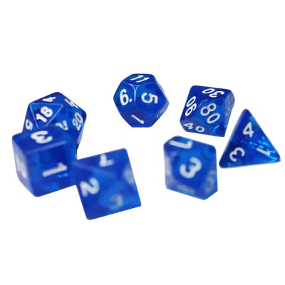 Набор кубиков для настольных игр Games 7 Days Transparent 7 Dice Set - Blue (g7dtran06) Винница - изображение 1