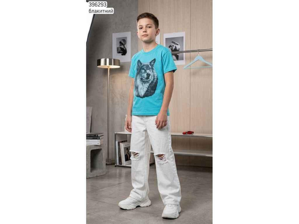 Футболка блакитний підліток 0327 арт.00-00396293 р.14 ТМ FAMILY Київ - фото 1