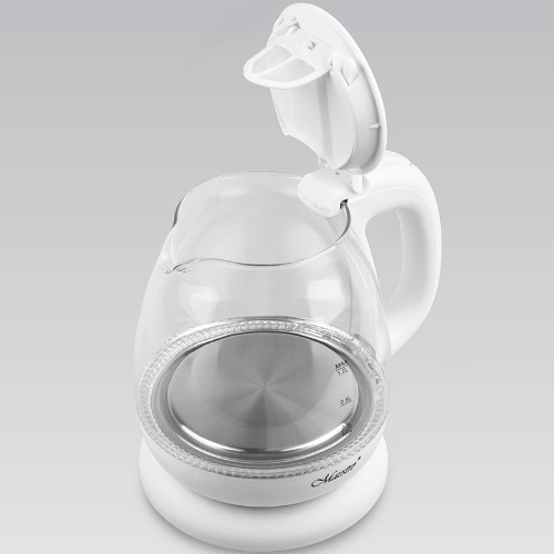 Електрочайник 1,0л 1100W скло (диск) білий MR-055-WHITE Maestro Житомир