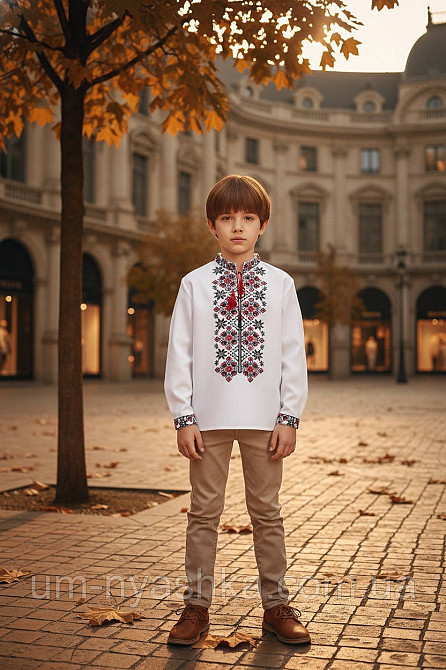 Вышиванка для мальчика лен 